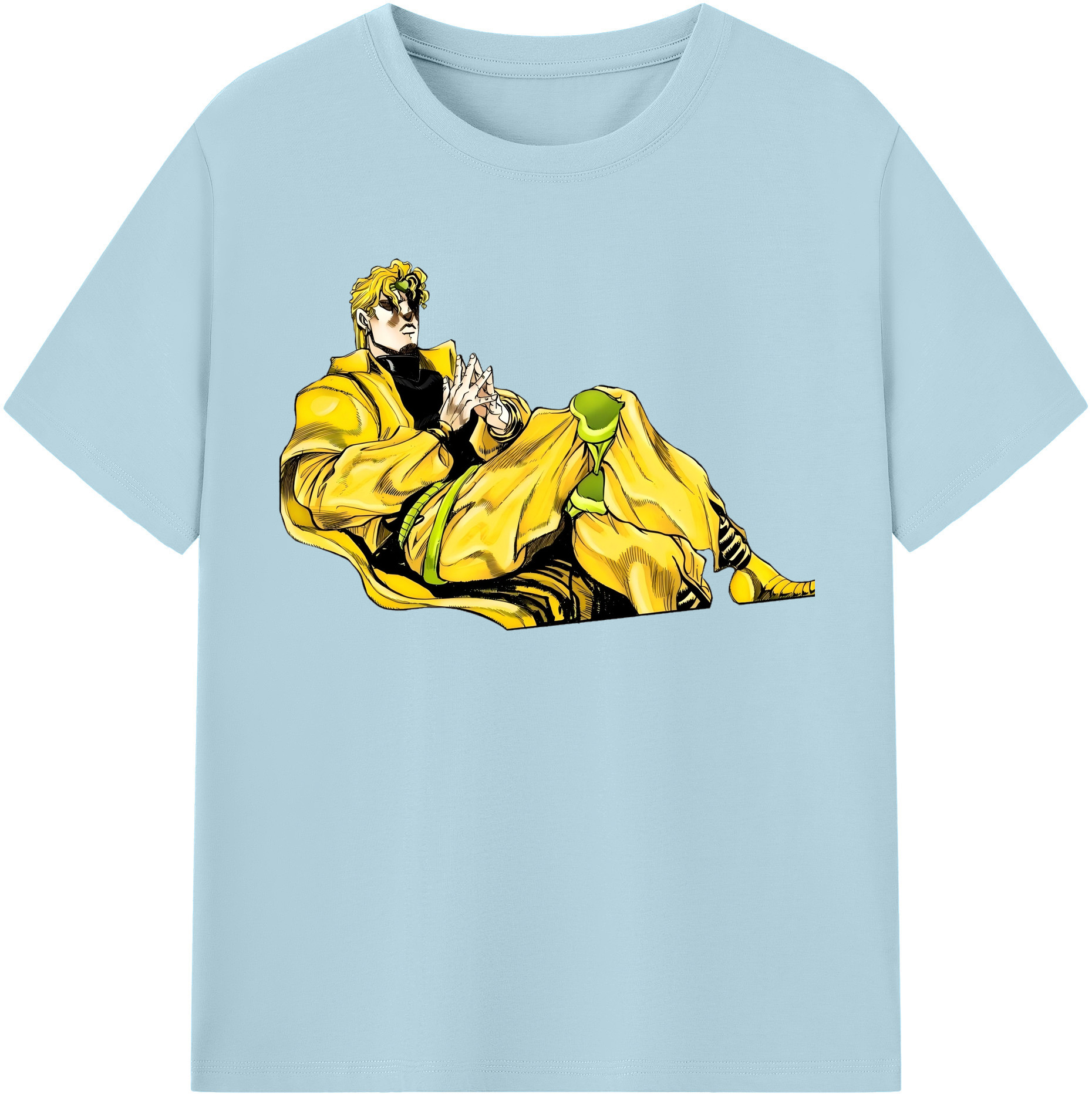 （画像用） ジョジョの奇妙な冒険 ディオ?ブランドー JoJo's Bizarre Adventure Dio Brando 綿100％半袖Tシャツ（フロントプリント）